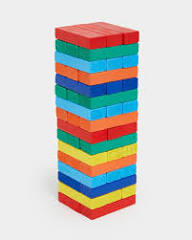 Color Natural Wood Wooden Blocks 54 Blocks