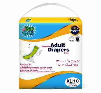 BonBon Unisex Adult Diapers - XL (10 pcs)