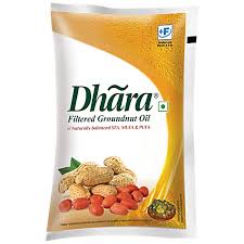 Dhara Filtered Groundnut Oil Pouch - 1 L