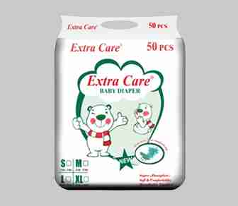 Cotton Extra Care Baby Diaper - MEDIUM (50 pc