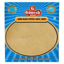 Ganesh Udad Black Pepper Papad-180 gm (1+1)