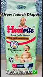 Healvite Baby Pants Diapers MEDIUM Size-72 Pc