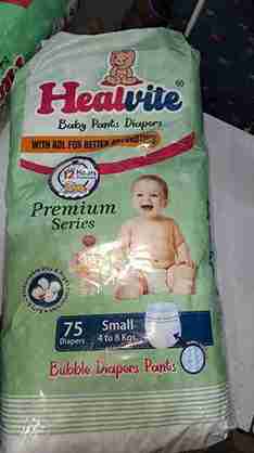 Healvite Baby Pants Diapers SMALL Size-72 Pcs