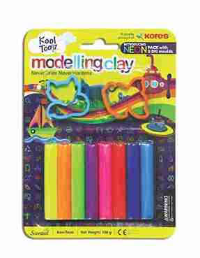 Kores Modelling Clay 8 Shades (3 Moulds)