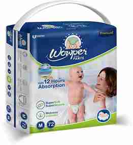 Wowper Baby Diapers Pant MEDIUM-72 Pcs